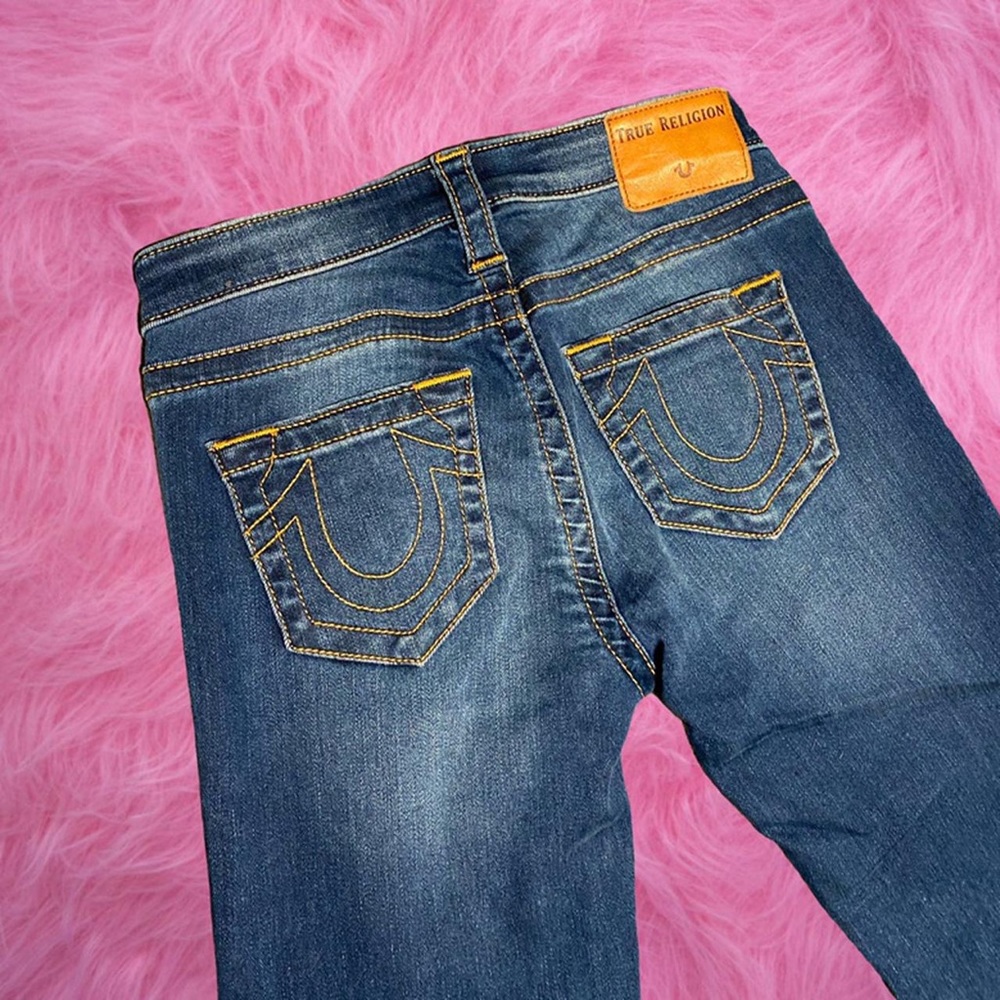 True religion mid rise straight jeans